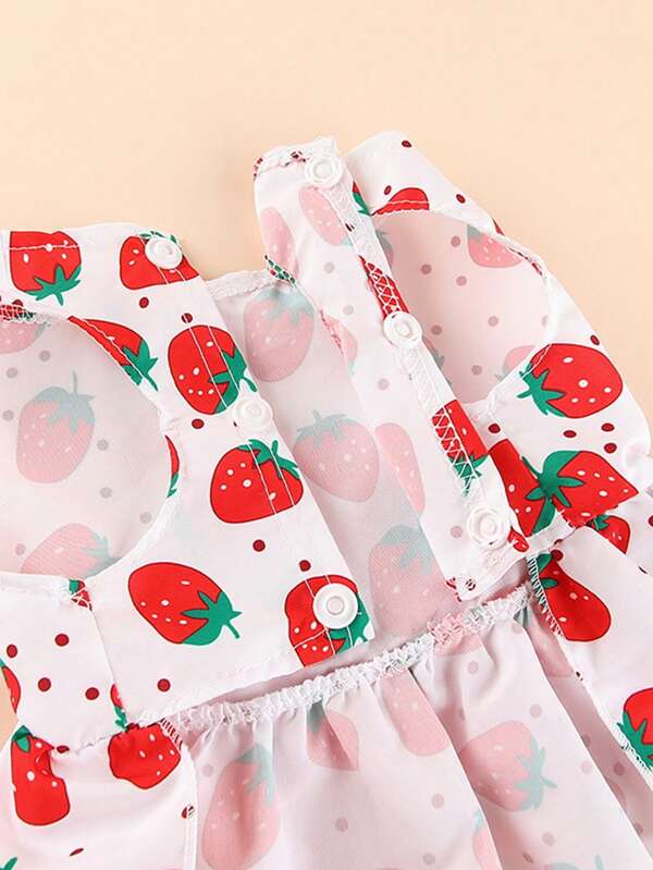 Pet Dress Strawberry Bow