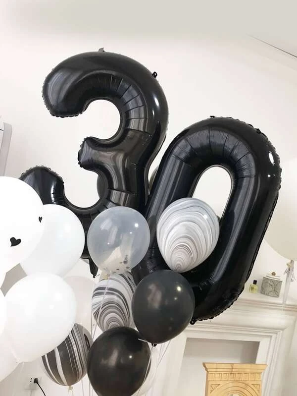 34" Number ( 0-9 ) Aluminum Foil Balloon 1pc