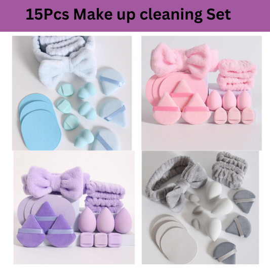 15Pcs Make up cleaning Set