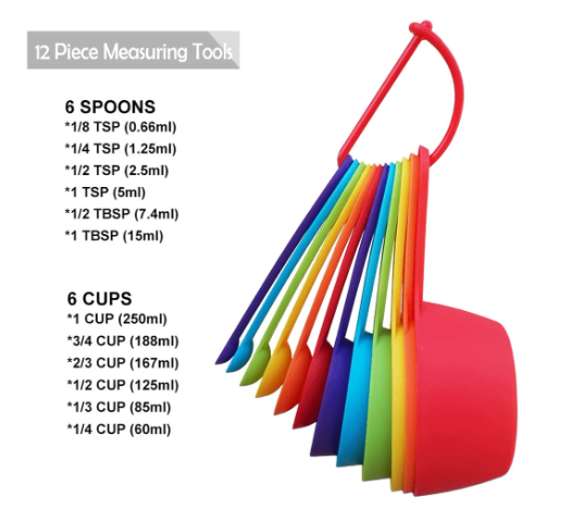 12 Pcs Measuring Cups And Spoons Set