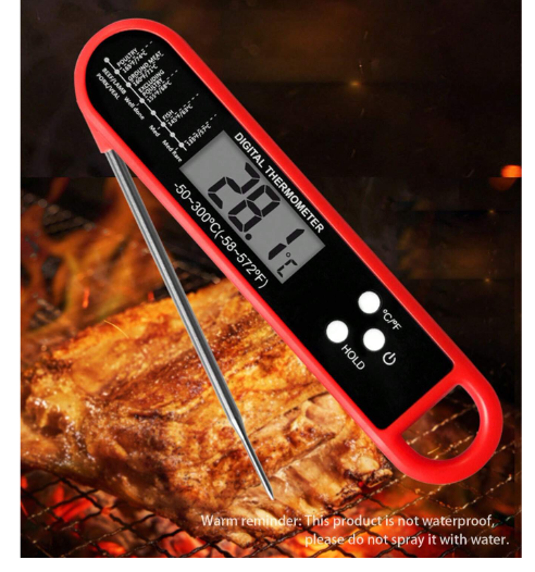 Digital Meat Thermometer - Waterproof Kitchen Thermometer with Backlight and Hold, Fast Instant Read Food Thermometer