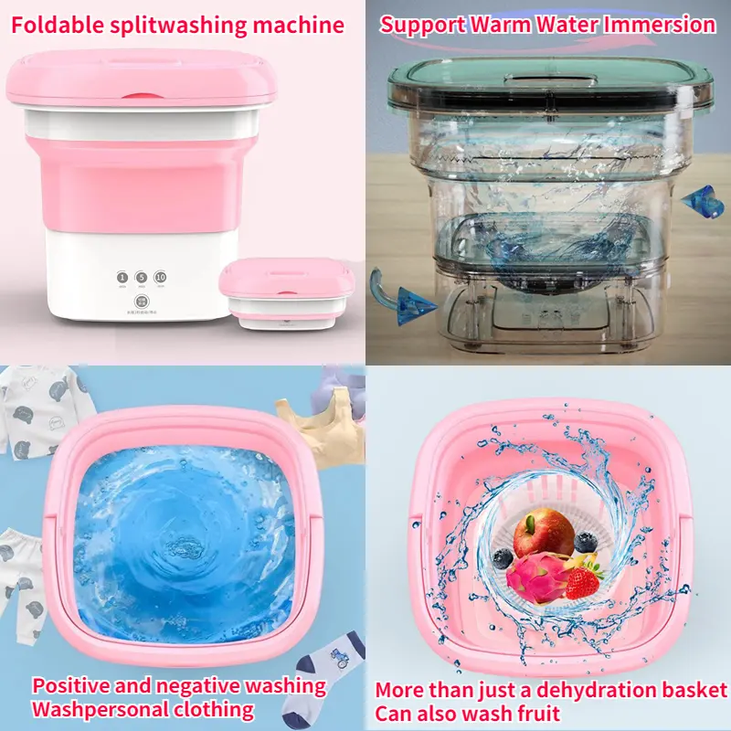 Silicone Electric Mini Foldable Washing Machine