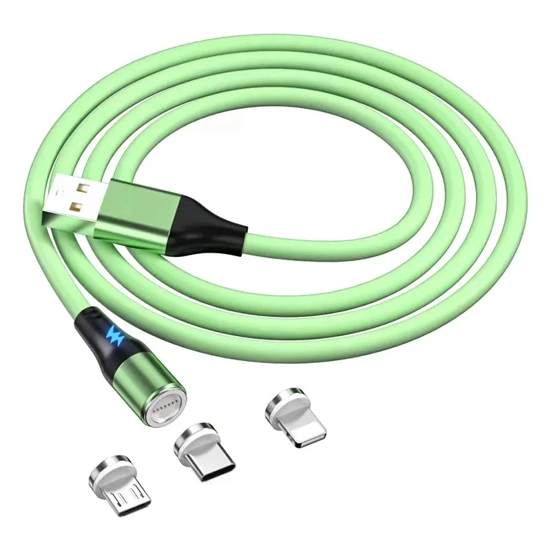 LED Magnetic Cable Micro USB, Type C, IOS.